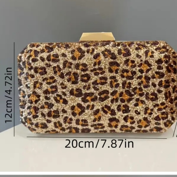 NEW! Leopard Print Evening Bag